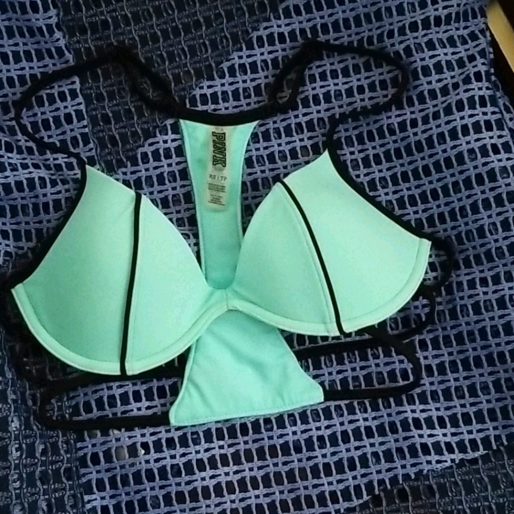 Pink Victoria Secret Green Mintc Sport Bra Xs